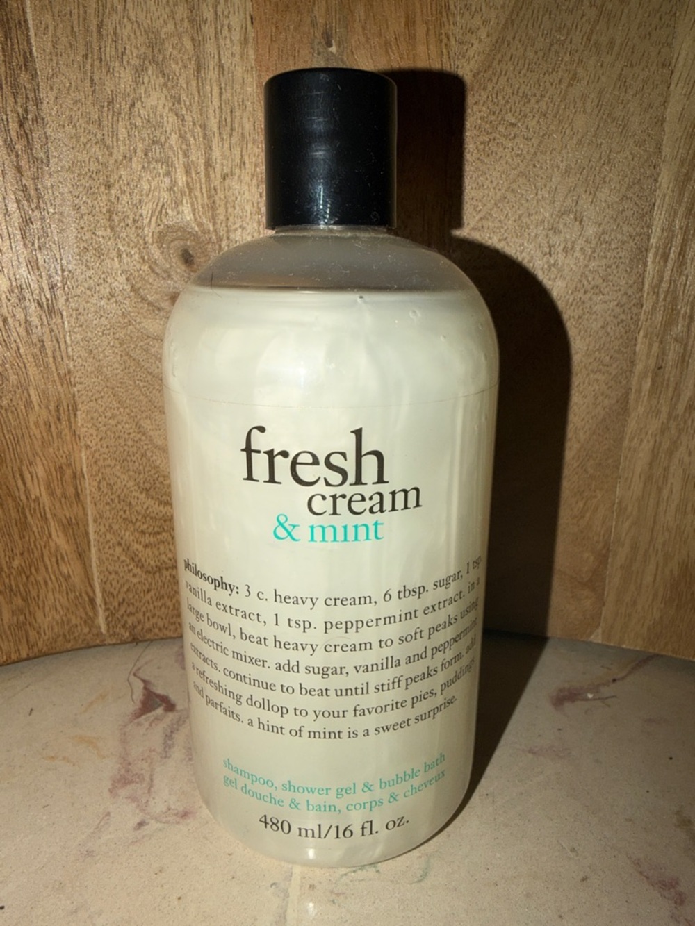 Philosophy Fresh Cream & Mint Shampoo, Shower Gel & Bubble Bath 480 mL/16 fl oz